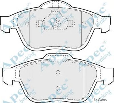 APEC BRAKING pad1186 -  Комплект тормозных колодок, дисковый тормоз